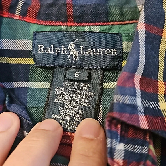 Ralph Lauren Plaid Boys Button Up sz 6 - Picture 3 of 3